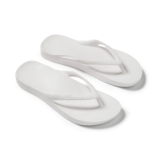White - Archies Arch Support Flip Flops