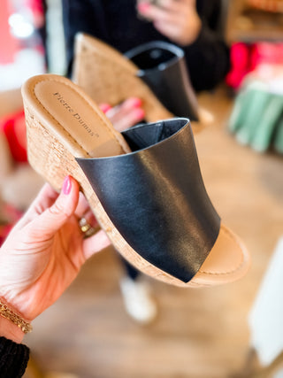 Black Cork Wedge