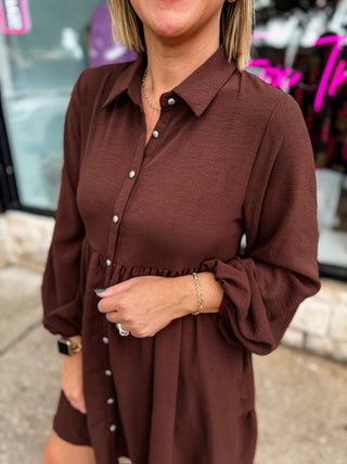 Chocolate Button Dress