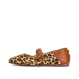 Leopard Carden Mary Jane Flat