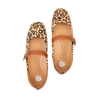 Leopard Carden Mary Jane Flat