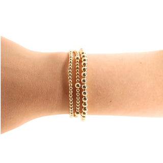 5mm Gold Beaded Bracelet | Beaded Blondes