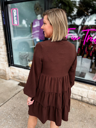 Chocolate Button Dress
