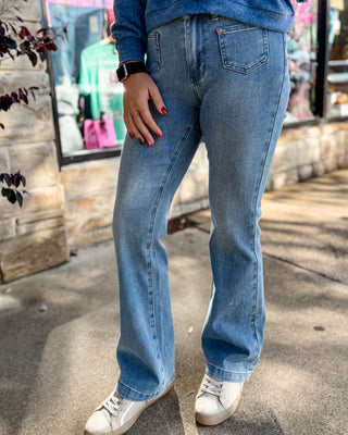 Front Patch Pocket Bootcut Jeans | Judy Blue