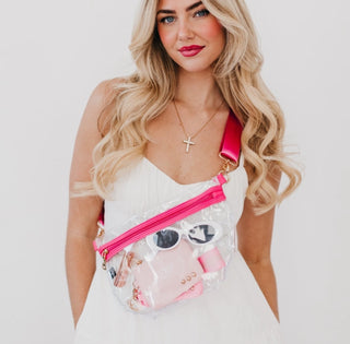 Pink Clear Stadium Bum Bag