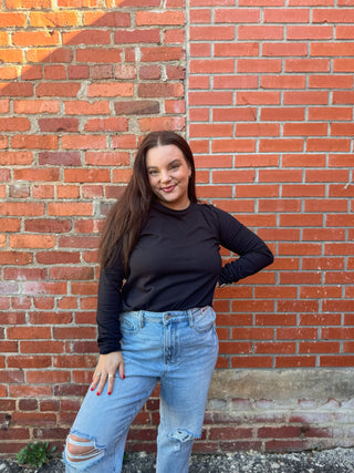Basic Round Neck Long Sleeve Top