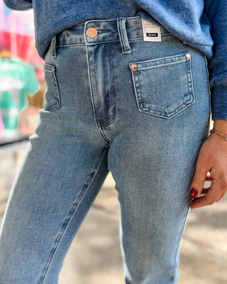 Front Patch Pocket Bootcut Jeans | Judy Blue